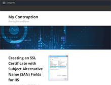 Tablet Screenshot of mycontraption.com